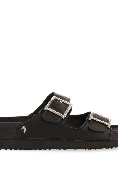 SANDALIAS NEGRAS ESTILO BIO CON HEBILLAS PARA MUJER ELDRIDGE
