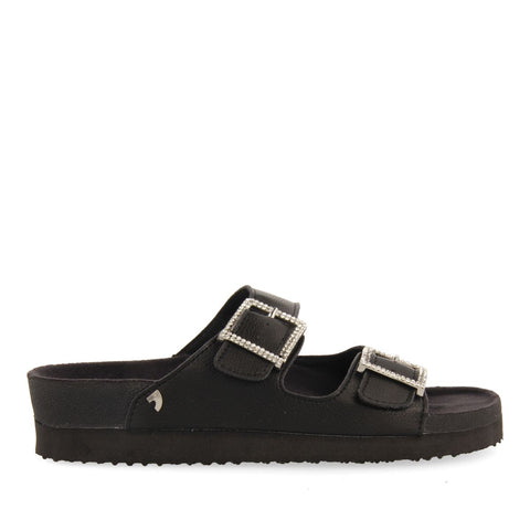 BLACK BIO-STYLE SANDALS WITH STRAPS AND BUCKLE FOR WOMEN ELDRIDGE