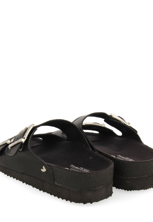 SANDALIAS NEGRAS ESTILO BIO CON HEBILLAS PARA MUJER ELDRIDGE