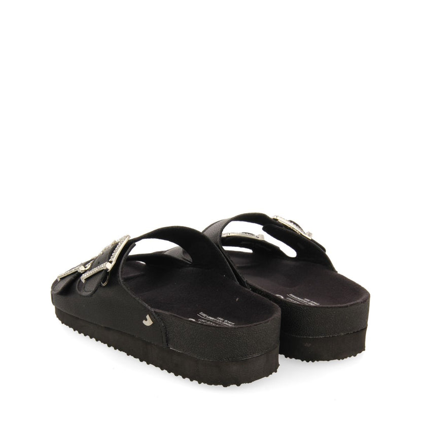 BLACK BIO-STYLE SANDALS WITH STRAPS AND BUCKLE FOR WOMEN ELDRIDGE