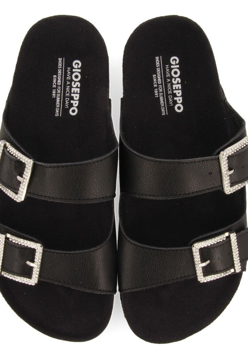 SANDALIAS NEGRAS ESTILO BIO CON HEBILLAS PARA MUJER ELDRIDGE