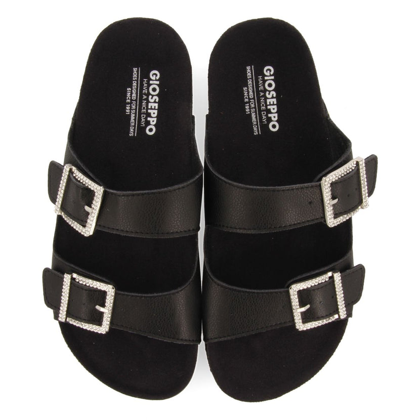 BLACK BIO-STYLE SANDALS WITH STRAPS AND BUCKLE FOR WOMEN ELDRIDGE