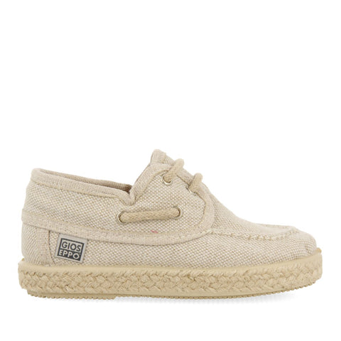 BEIGE NAUTICAL STYLE ESPADRILLES WITH JUTE DETAILS FOR BOYS AND GIRLS ELLENTON