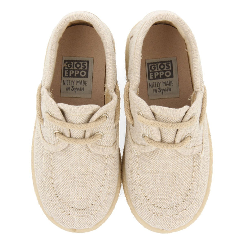 BEIGE NAUTICAL STYLE ESPADRILLES WITH JUTE DETAILS FOR BOYS AND GIRLS ELLENTON