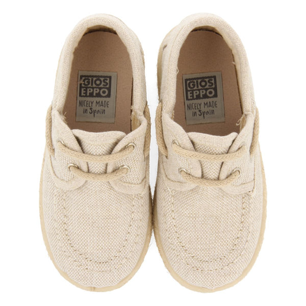 BEIGE NAUTICAL STYLE ESPADRILLES WITH JUTE DETAILS FOR BOYS AND GIRLS ELLENTON