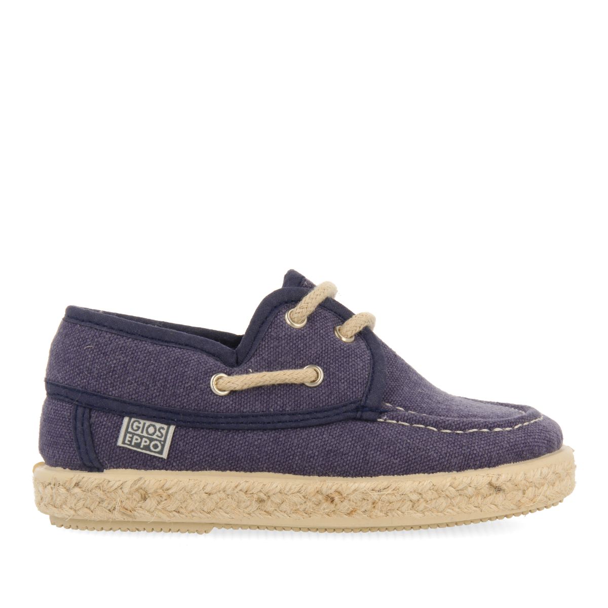 ESPADRILLES COLOR AZUL MARINO ESTILO NÁUTICO Y DETALLES EN YUTE PARA NIÑO Y NIÑA ELLENTON