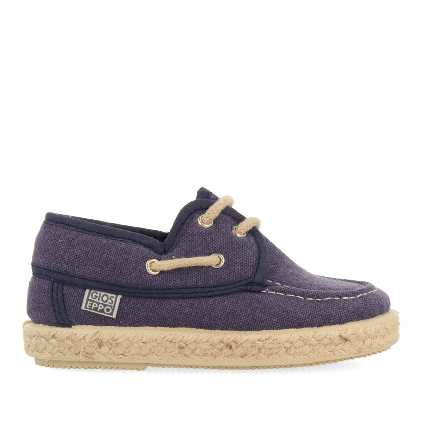 NAVY BLUE NAUTICAL STYLE ESPADRILLES WITH JUTE DETAILS FOR BOYS AND GIRLS ELLENTON