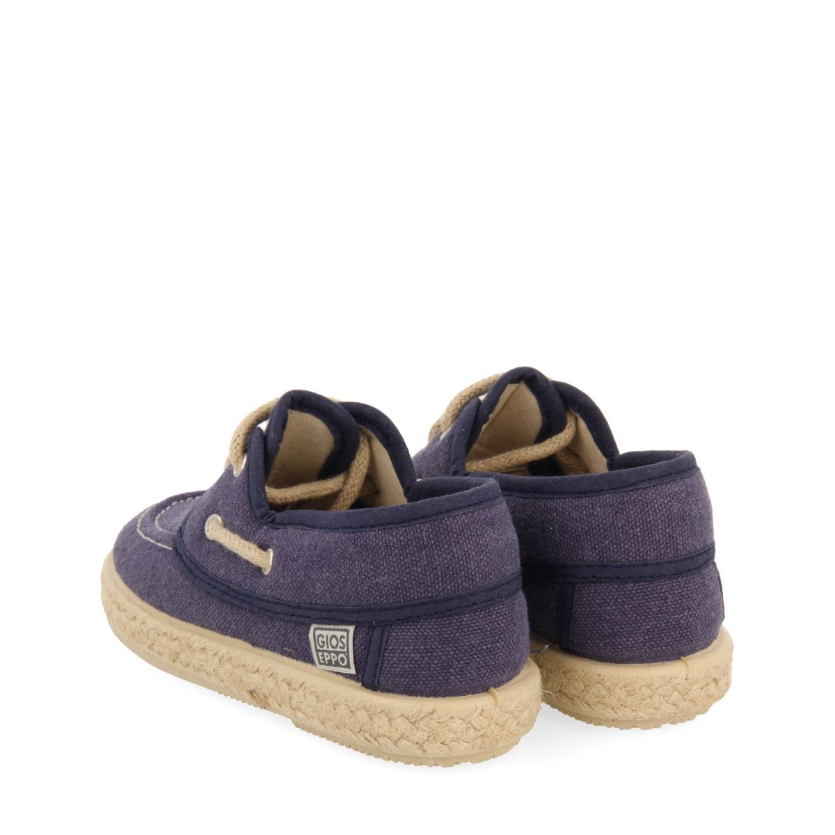 ESPADRILLES COLOR AZUL MARINO ESTILO NÁUTICO Y DETALLES EN YUTE PARA NIÑO Y NIÑA ELLENTON