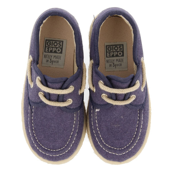 NAVY BLUE NAUTICAL STYLE ESPADRILLES WITH JUTE DETAILS FOR BOYS AND GIRLS ELLENTON