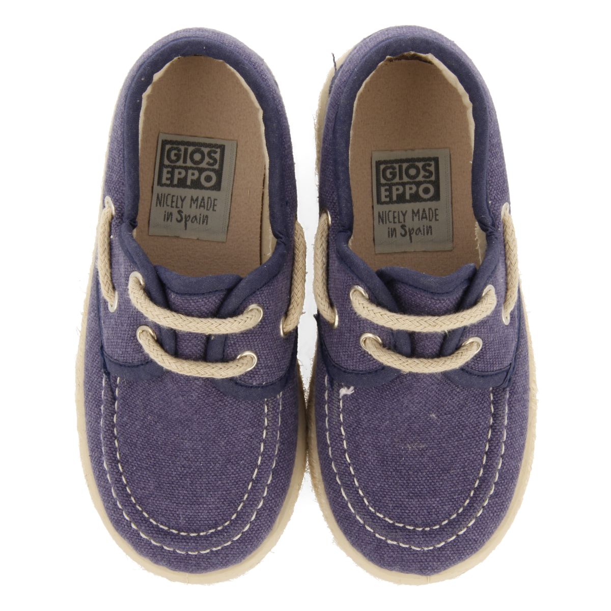 ESPADRILLES COLOR AZUL MARINO ESTILO NÁUTICO Y DETALLES EN YUTE PARA NIÑO Y NIÑA ELLENTON