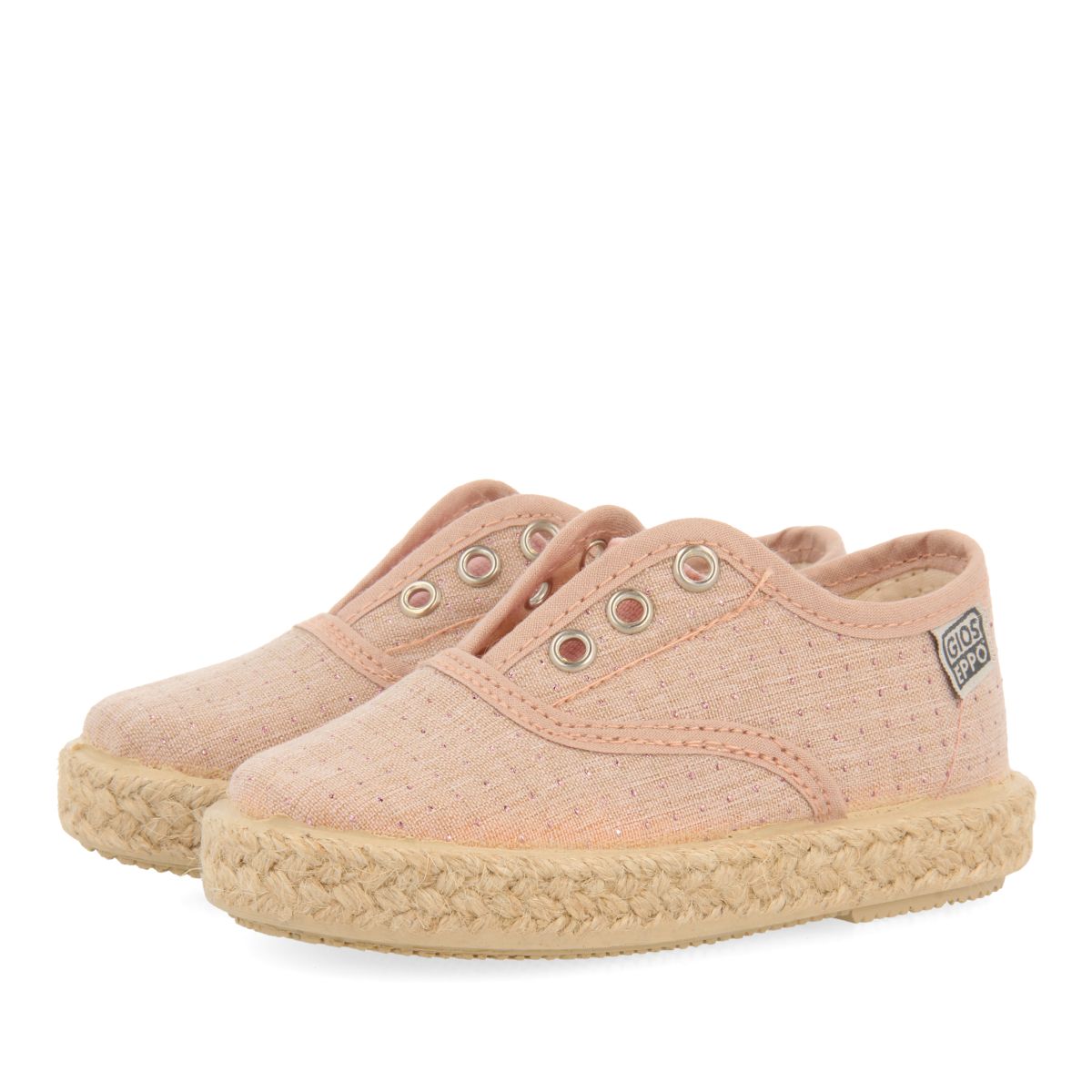 ESPADRILLES ROSAS ESTILO OXFORD CON DETALLES EN YUTE PARA BEBÉ ASSORO