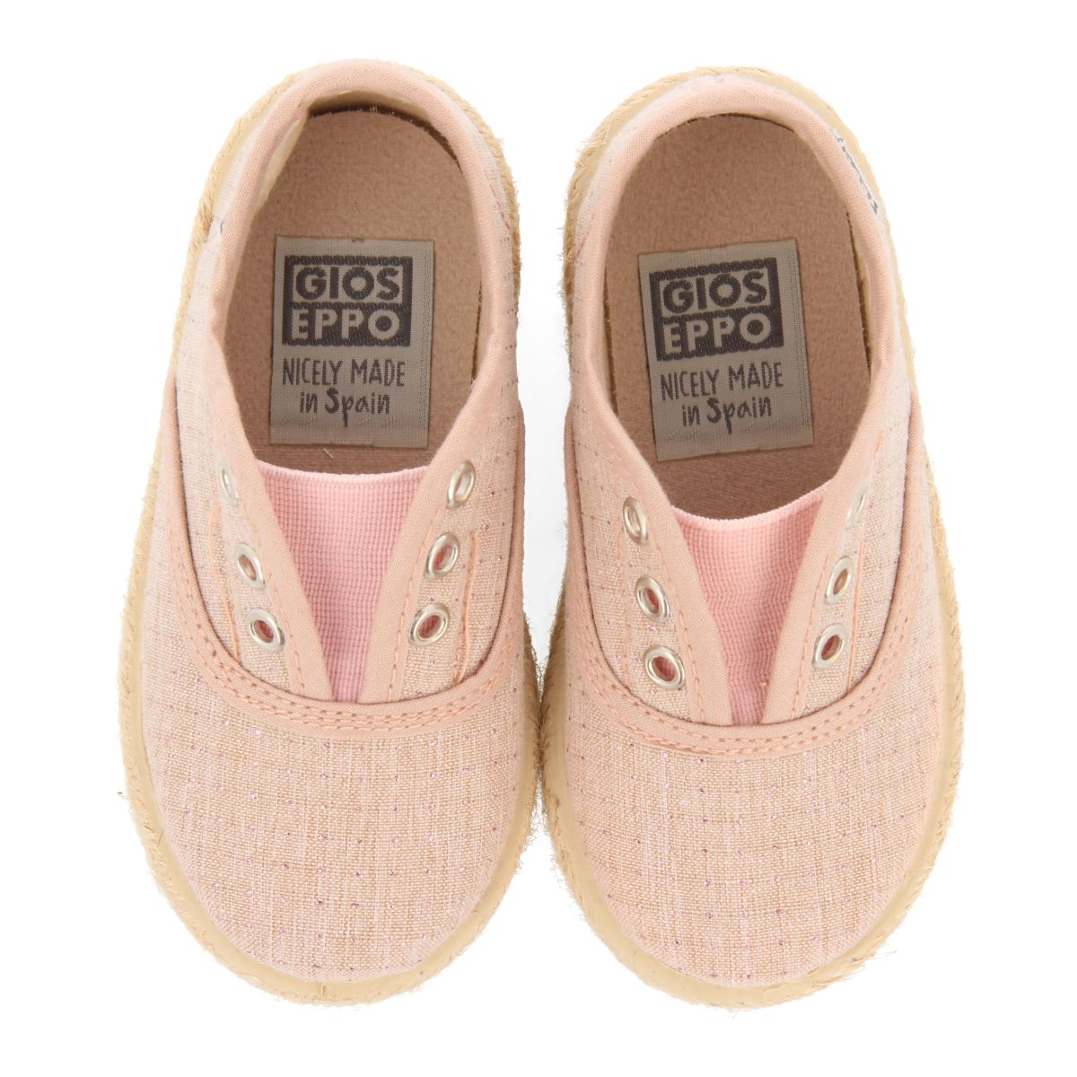 ESPADRILLES ROSAS ESTILO OXFORD CON DETALLES EN YUTE PARA BEBÉ ASSORO