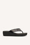 BLACK WEDGE SANDALS WITH CRYSTAL EMBELLISHMENT FOR WOMEN DEVICES