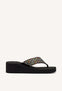 MULTICOLORED WEDGE SANDALS WITH CRYSTAL EMBELLISHMENT FOR WOMEN DRENOVE