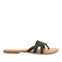 SANDALIAS COLOR NEGRO DE PIEL CON TIRAS PARA MUJER CAYUSE