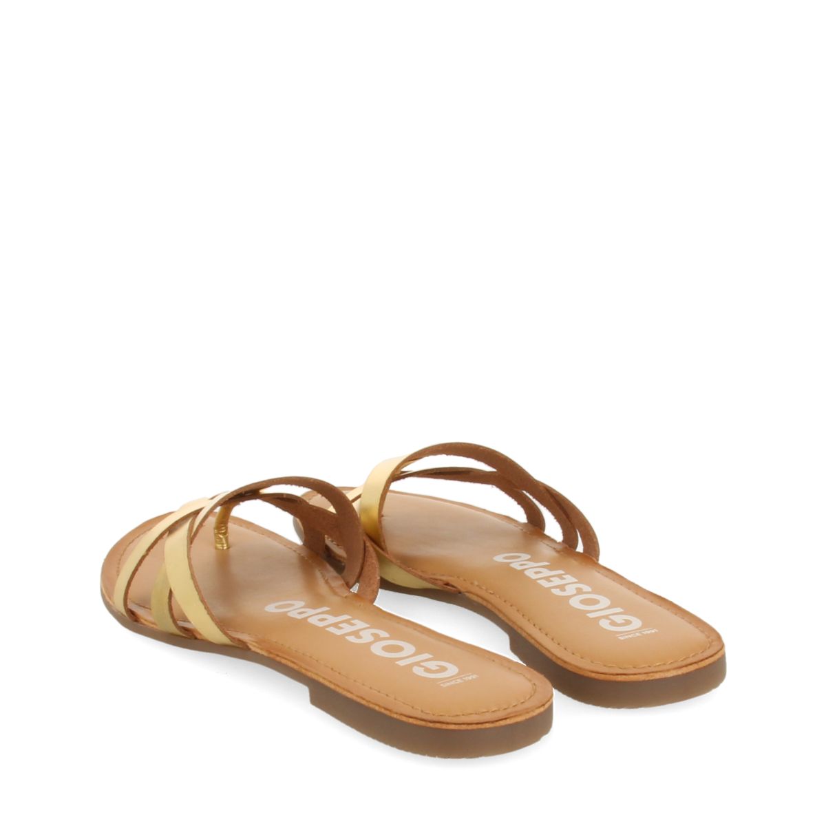 SANDALIAS COLOR DORADO DE PIEL CON TIRAS PARA MUJER CAYUSE
