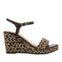 SANDALIAS NEGRAS Y COLOR NATURAL DE CUÑA ALTA CON TRENZADOS PARA MUJER TIGARD