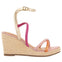 SANDALIAS DE PIEL CON TIRAS FINAS MULTICOLOR Y CUÑA ALTA DE YUTE PARA MUJER ROMETTA