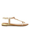 SANDALIAS DORADAS CON PIEDRAS MULTICOLOR PARA MUJER MULION