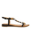 SANDALIAS NEGRAS CON PIEDRAS MULTICOLOR PARA MUJER MULION
