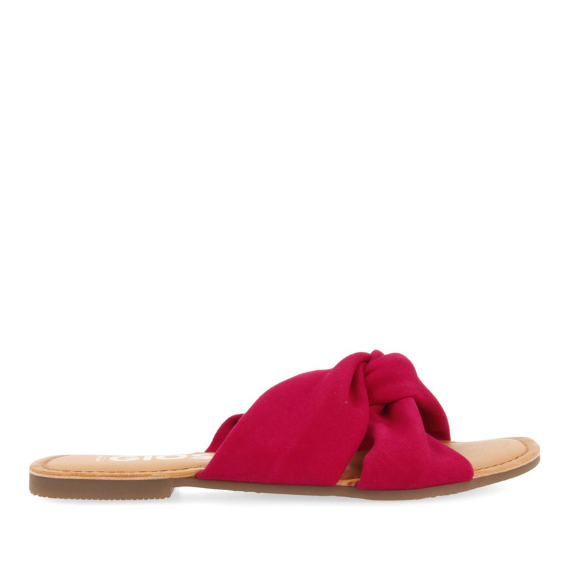 SANDALIAS ESTILO PALA FUCSIA DE PIEL PARA MUJER AGIRA