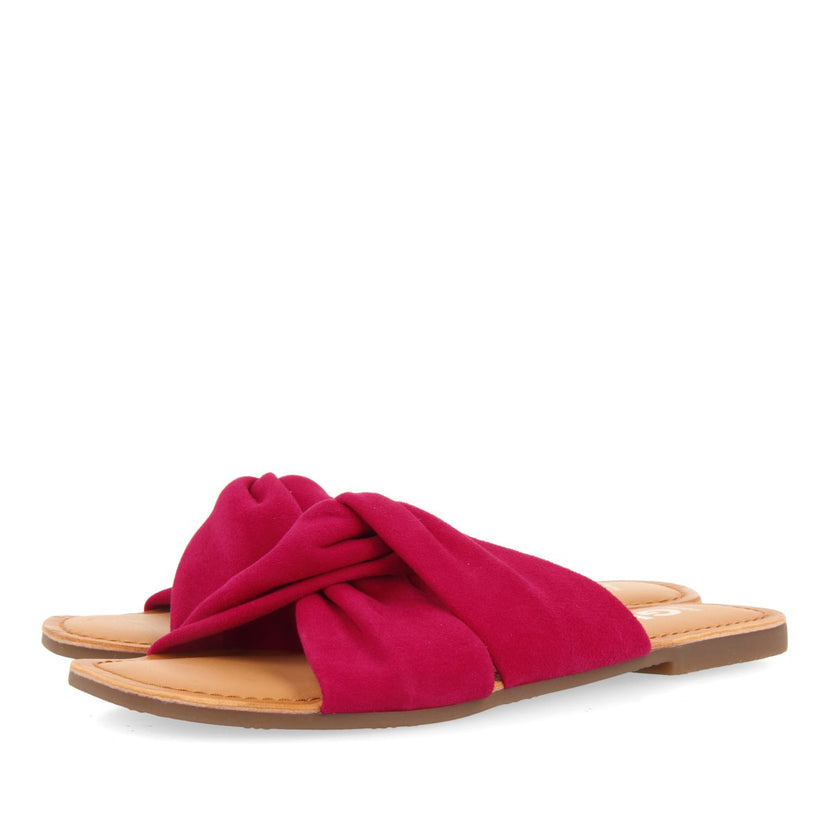 SANDALIAS ESTILO PALA FUCSIA DE PIEL PARA MUJER AGIRA