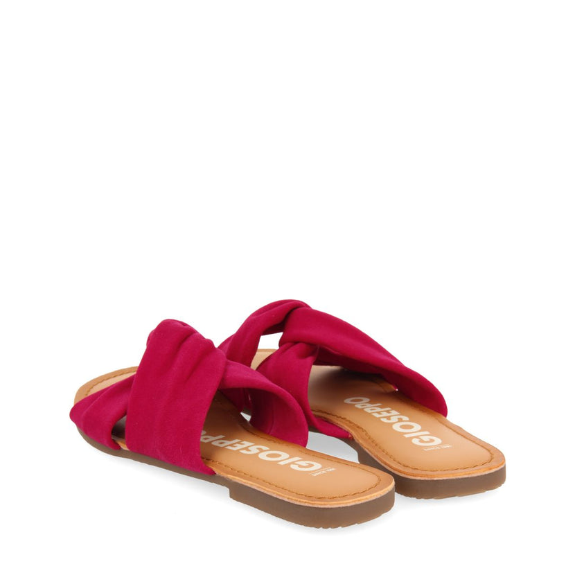 SANDALIAS ESTILO PALA FUCSIA DE PIEL PARA MUJER AGIRA