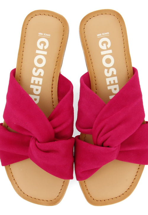 SANDALIAS ESTILO PALA FUCSIA DE PIEL PARA MUJER AGIRA