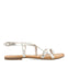 SANDALIAS PLATEADAS DE PIEL CON TIRAS FINAS PARA MUJER COURSAN