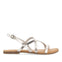 SANDALIAS PLATEADAS DE PIEL CON TIRAS FINAS PARA MUJER DANIA