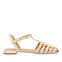 SANDALIAS ESTILO CANGREJERAS DE PIEL COLOR OFF-WHITE CON TACHAS PARA MUJER CANBY