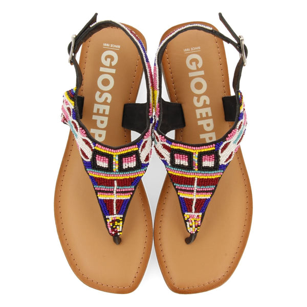 SANDALIAS ÉTNICA CON PIEDRAS MULTICOLOR PARA MUJER SAITASH