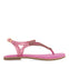 SANDALIAS FUCSIA DE PIEL CON PEDRERÍA PARA MUJER POUSSAN