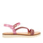 FUCHSIA LEATHER SANDALS WITH STRAPS AND EMBELLISHMENTS FOR WOMEN WALLOWA