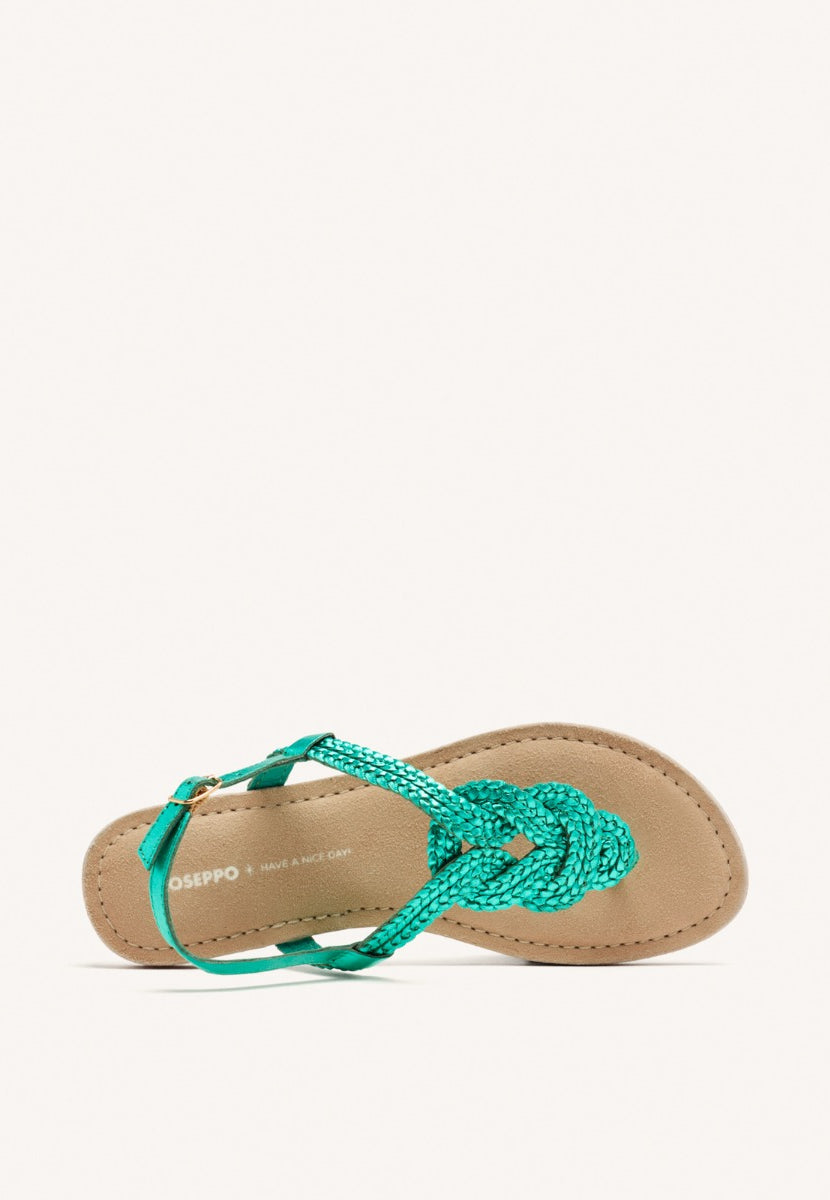 SANDALIAS DE PIEL TRENZADA ZUPANJA