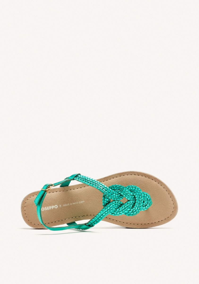 ZUPANJA BRAIDED LEATHER SANDALS