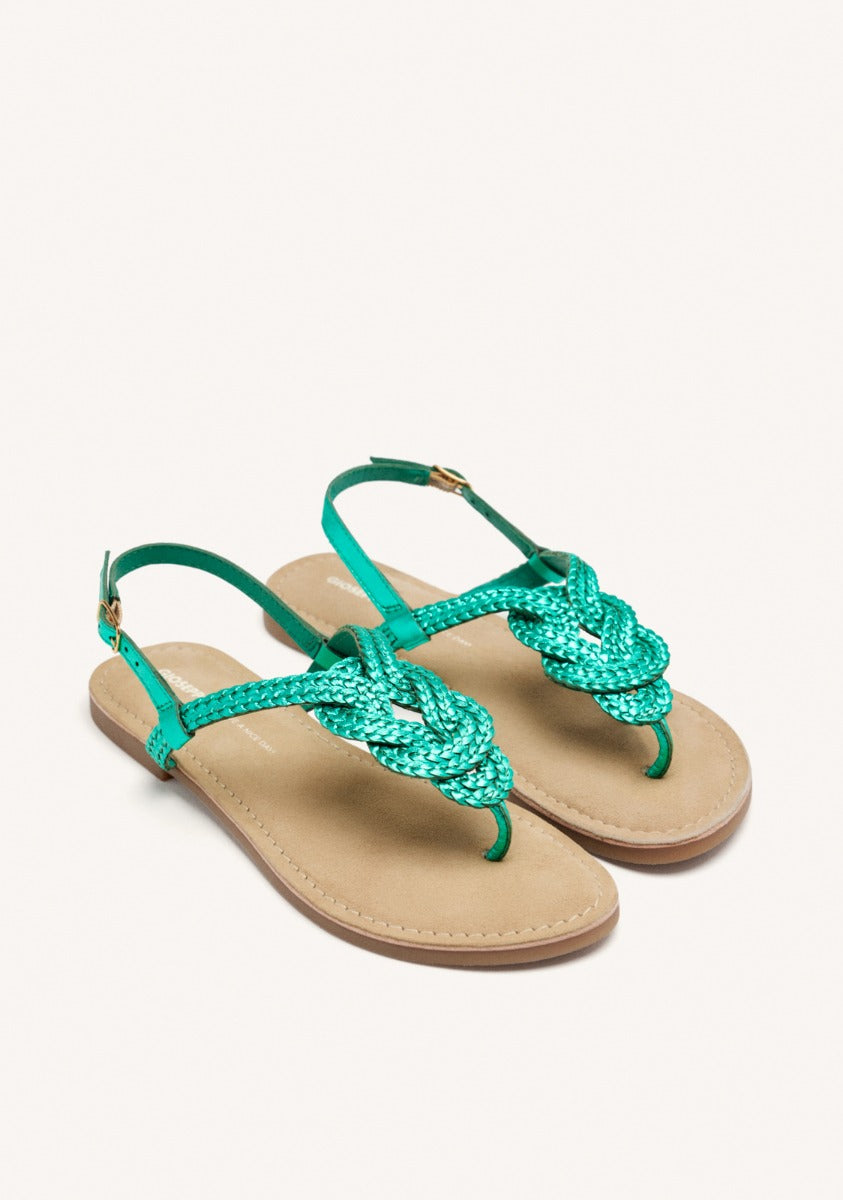 ZUPANJA BRAIDED LEATHER SANDALS