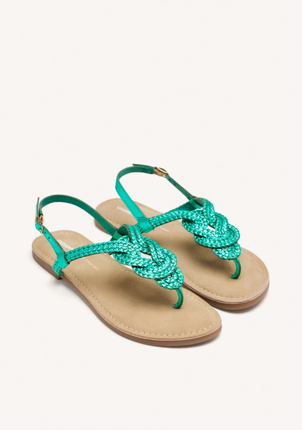ZUPANJA BRAIDED LEATHER SANDALS