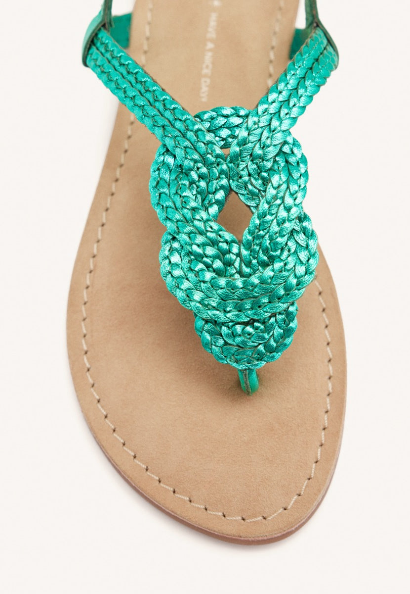 SANDALIAS DE PIEL TRENZADA ZUPANJA