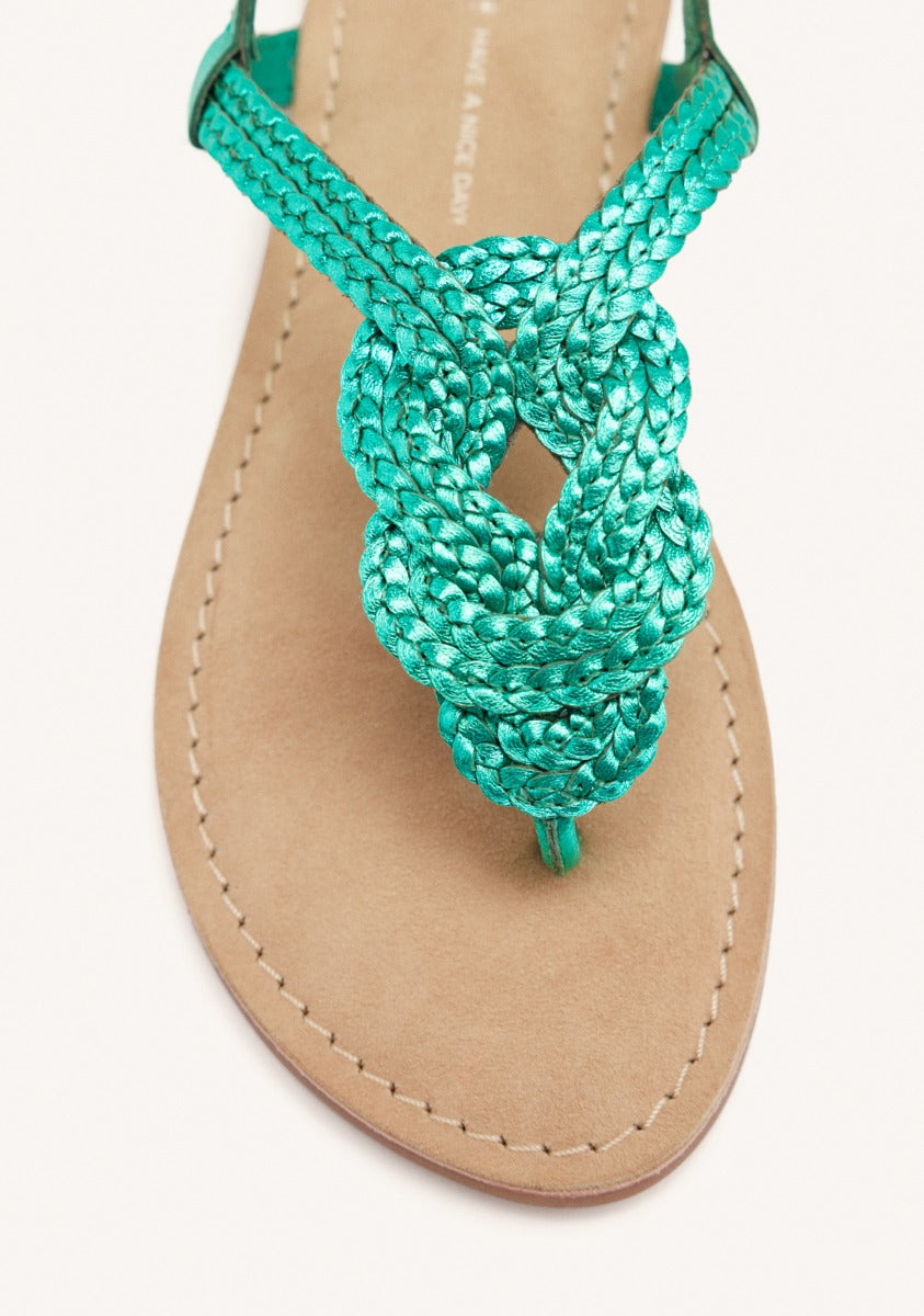 ZUPANJA BRAIDED LEATHER SANDALS
