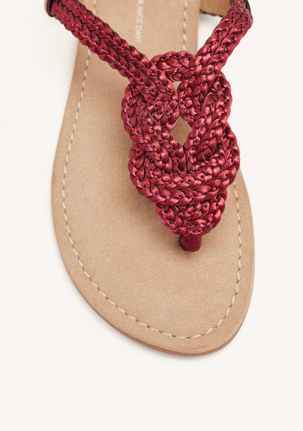ZUPANJA BRAIDED LEATHER SANDALS