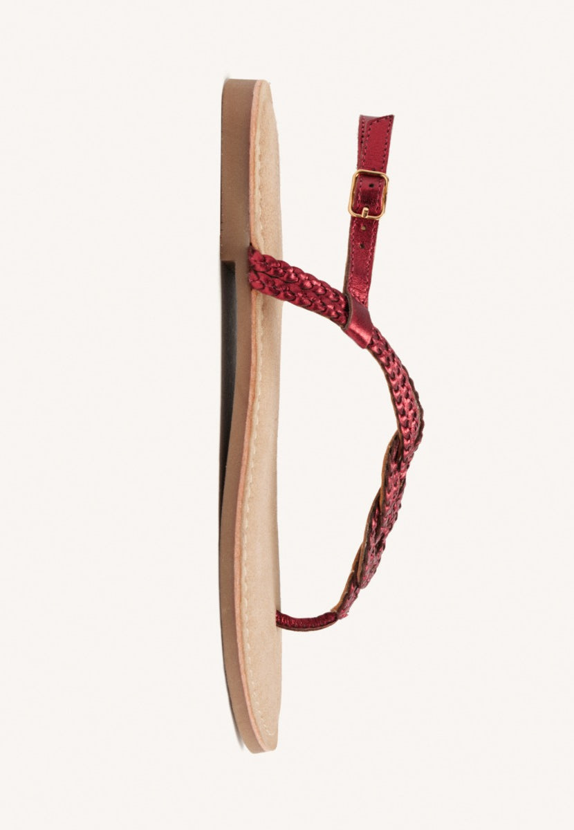 SANDALIAS DE PIEL TRENZADA ZUPANJA