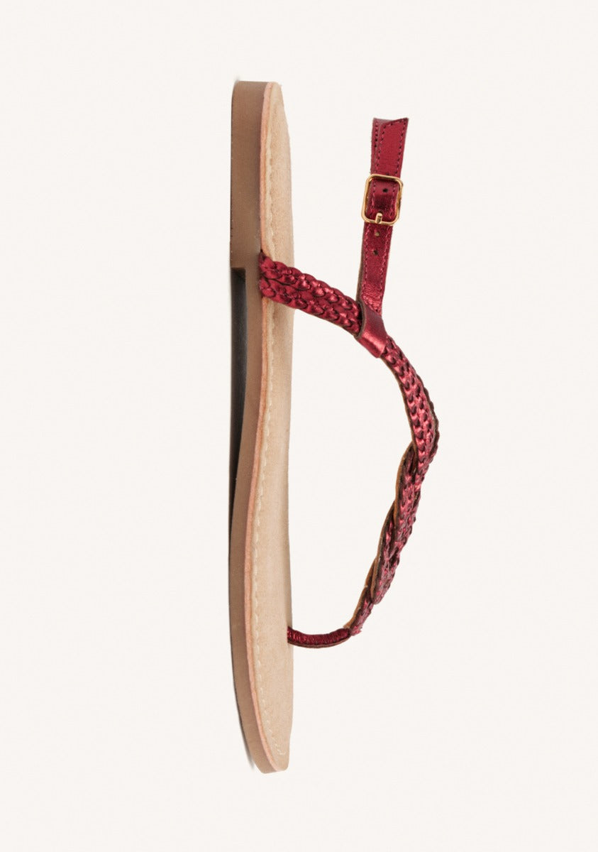 ZUPANJA BRAIDED LEATHER SANDALS