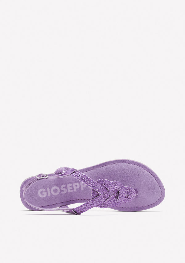 LAVENDER BRAIDED LEATHER SANDALS FOR WOMEN ZUPANJA