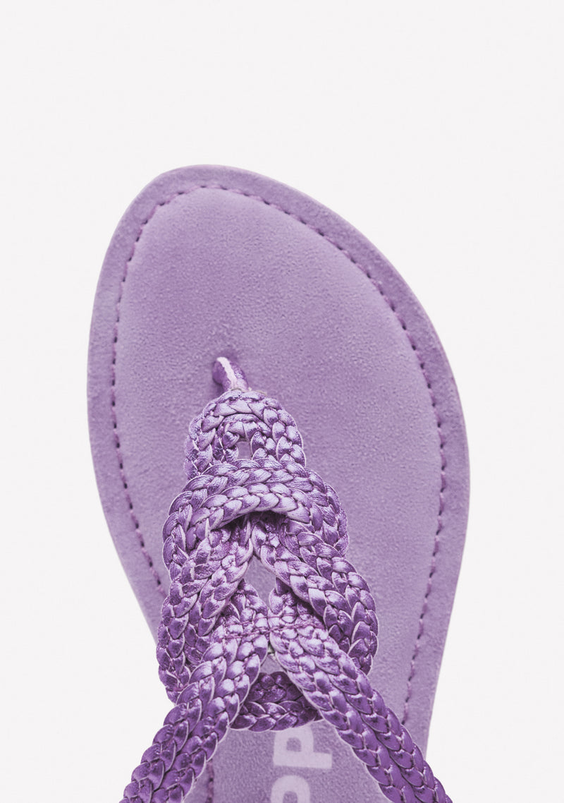 LAVENDER BRAIDED LEATHER SANDALS FOR WOMEN ZUPANJA