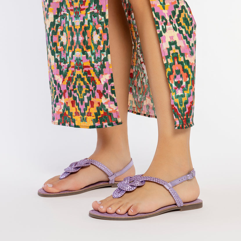 SANDALIAS DE PIEL TRENZADA ZUPANJA