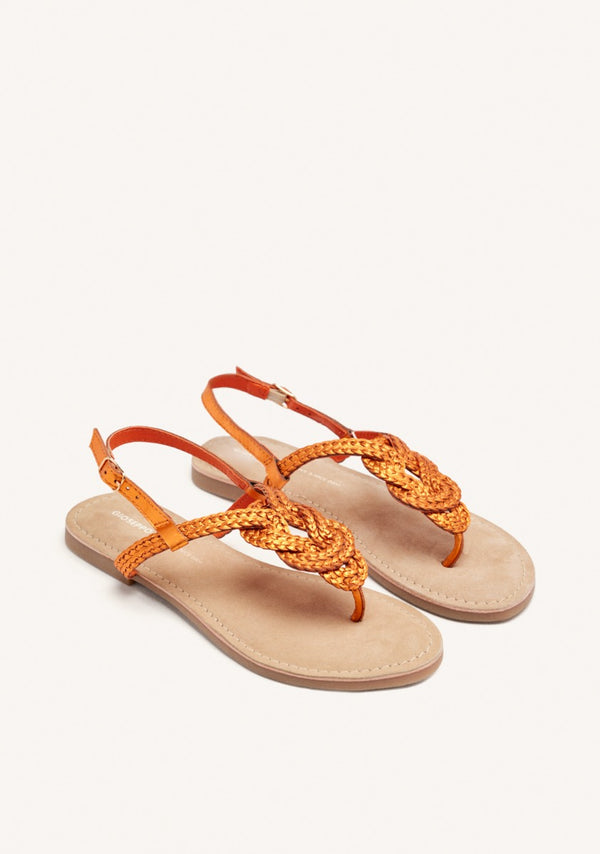 ZUPANJA BRAIDED LEATHER SANDALS