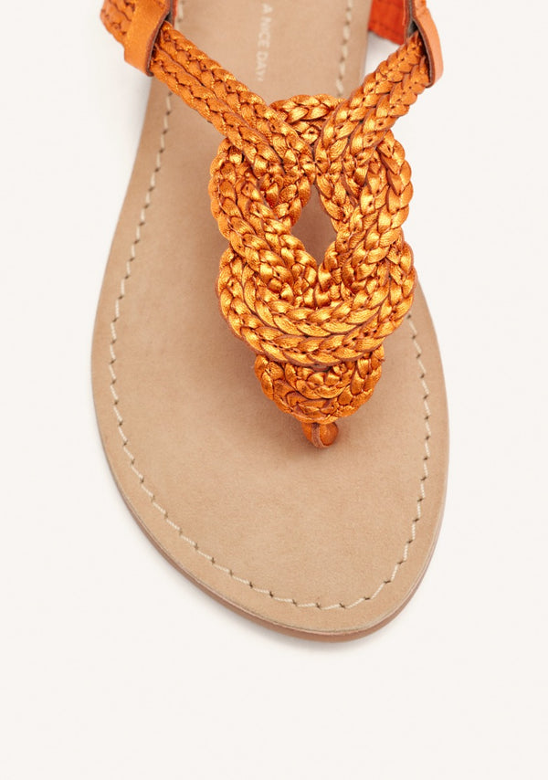 ZUPANJA BRAIDED LEATHER SANDALS