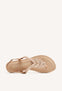 GOLDEN BRAIDED LEATHER SANDALS FOR WOMEN ZUPANJA