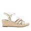 SANDALIAS DE PIEL PLATEADAS CON CUÑA DE YUTE PARA MUJER LELANT